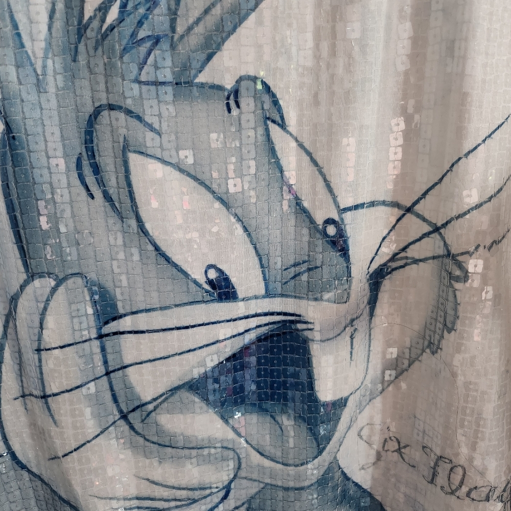 151. Bugs Bunny blue white fragile tiles tee